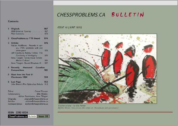 ChessProblems.ca Bulletin - Issue 18, June 2020